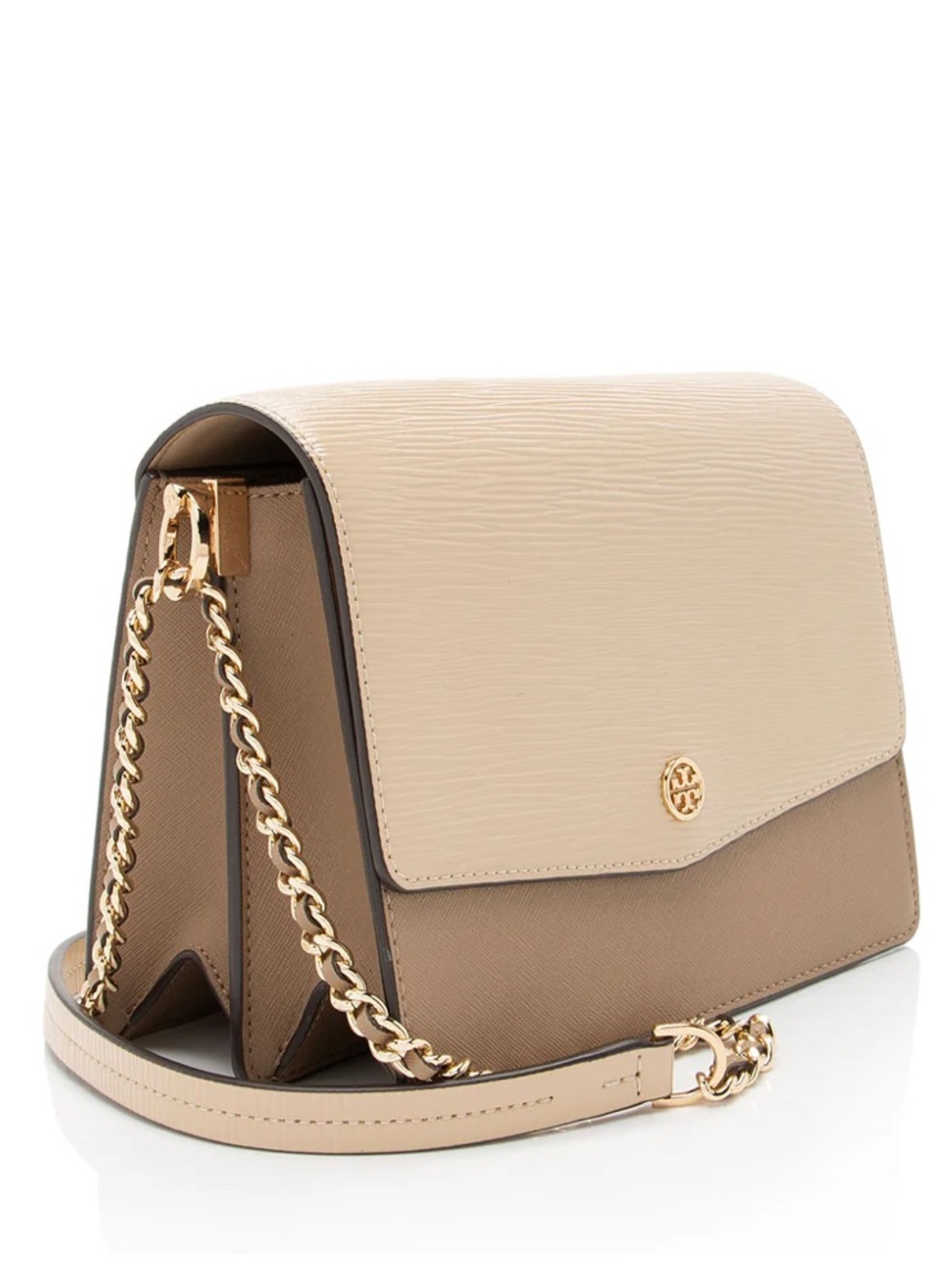 Tory Burch Patent Saffiano Leather Robinson Shoulder Bag